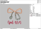 April Bow Embroidery File 6 sizes