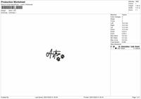 Astrotext 03 Embroidery File 6 sizes