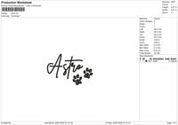 Astrotext 03 Embroidery File 6 sizes