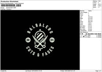 Balbalerotext Embroidery File 6 sizes