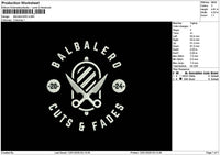 Balbalerotext Embroidery File 6 sizes