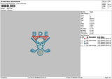 Bdetext Embroidery File 6 sizes