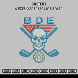 Bdetext Embroidery File 6 sizes