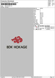 Bdk Text Embroidery File 6 sizes