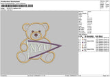 Bear App 1209 Embroidery File 6 sizes