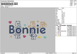 Bonnietext V2 Embroidery File 6 sizes