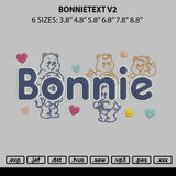 Bonnietext V2 Embroidery File 6 sizes