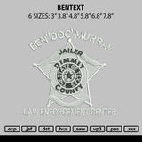 Bentext Embroidery File 6 sizes