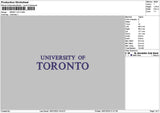 Torontotext 1807 Embroidery File 6 sizes