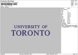 Torontotext 1807 Embroidery File 6 sizes
