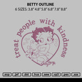 Betty Outline Embroidery File 6 sizes
