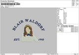 Blairtext Embroidery File 6 sizes