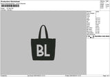 Bltext Bag Embroidery File 6 sizes