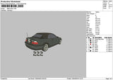 Black Car222 Embroidery File 6 sizes