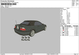 Black Car222 Embroidery File 6 sizes