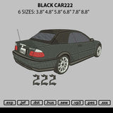 Black Car222 Embroidery File 6 sizes