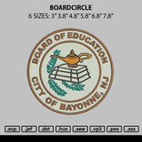 Boardcircle Embroidery File 6 sizes