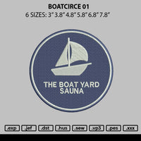 Boatcircle 01 Embroidery File 6 sizes