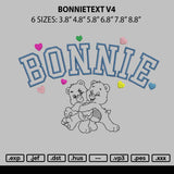 Bonnietext V4 Embroidery File 6 sizes