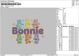 Bonnietext V3 Embroidery File 6 sizes