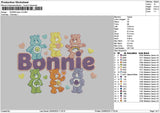 Bonnietext V3 Embroidery File 6 sizes