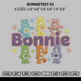 Bonnietext V3 Embroidery File 6 sizes