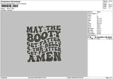 Bootytext Embroidery File 6 sizes