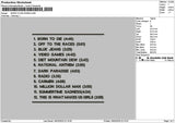 Borntext List Embroidery File 6 sizes