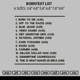 Borntext List Embroidery File 6 sizes