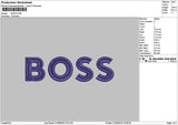 Bosstext Embroidery File 6 sizes