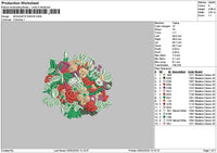 Bouquete 0302 Embroidery File 6 sizes