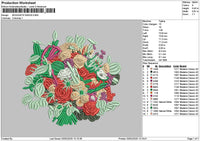 Bouquete 0302 Embroidery File 6 sizes