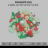Bouquete 0302 Embroidery File 6 sizes