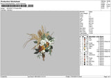 Bouquete V12 Embroidery File 6 sizes