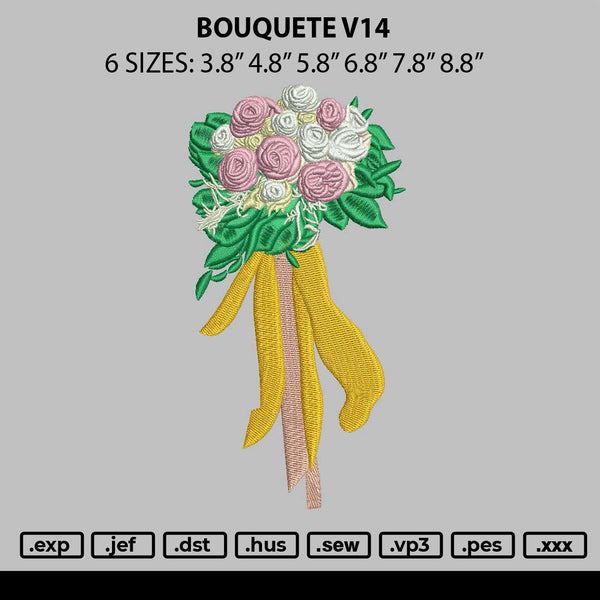 Bouquete V14 Embroidery File 6 sizes