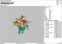Bouquete 3011 Embroidery File 6 sizes