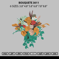 Bouquete 3011 Embroidery File 6 sizes