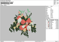 Bouquete V6 Embroidery File 6 sizes