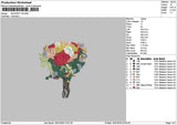 Bouquete V8 Embroidery File 6 sizes