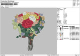 Bouquete V8 Embroidery File 6 sizes