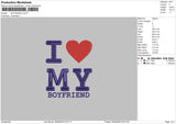 Boyfriend Embroidery File 5 sizes