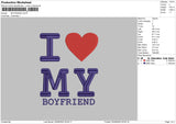 Boyfriend Embroidery File 5 sizes