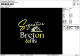 Bretontext Embroidery File 6 sizes