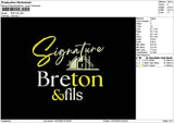 Bretontext Embroidery File 6 sizes