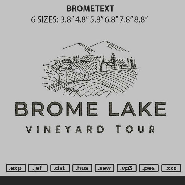 Brometext Embroidery File 6 sizes