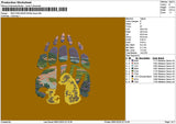 Bear Paw 03 Embroidery File 6 sizes