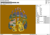 Bear Paw 03 Embroidery File 6 sizes