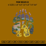 Bear Paw 03 Embroidery File 6 sizes