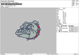 Bulldogs Head 02 Embroidery File 6 sizes