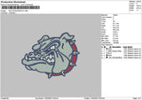 Bulldogs Head 02 Embroidery File 6 sizes